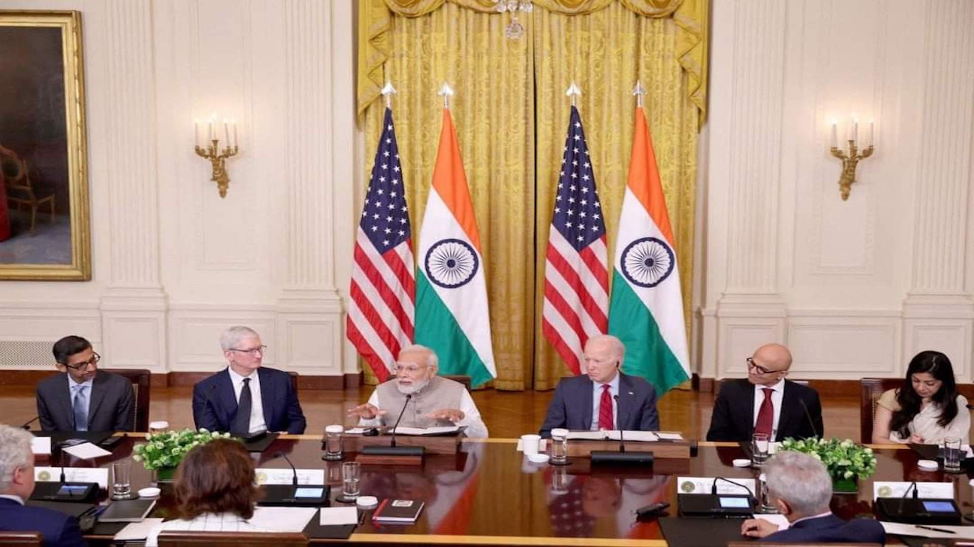 أبل وغوغل ومايكروسوفت الرؤساء التنفيذيون يحضرون عشاء رئيس وزراء الهند في البيت الأبيض